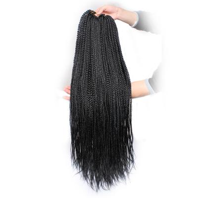 China unionbeauty Pre-made 2x Wholesale Ombre box braid hair crochet loop box braids hair box braiding for sale