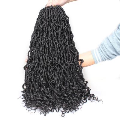 China Unionbeauty Pre-looped 24 inch Faux Pre-looped Crochet Hair Goddess NU Locs Locs With Looped End for sale