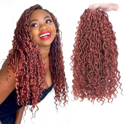 China Unionbeauty Pre-looped 14 18 Inch Ombre Color Ombre Goddess Boho Curly Faux Bohemian Crochet Hair Extensions for sale