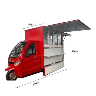 China Newly Design Vegetable Processing Plant Monkey Piaggio Tuk Tuk Food Truck With Sliding Window for sale