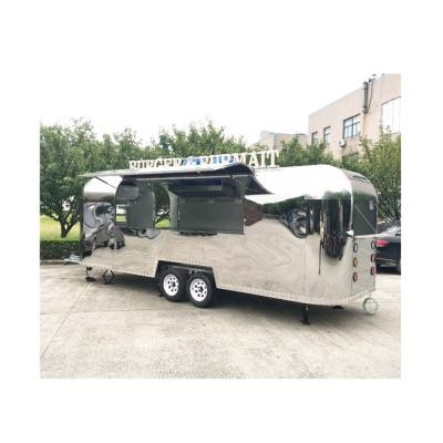 China Vegetable Processing Plant Customized CE Approved Airstream Food Trailer For Cooking Equipment for sale