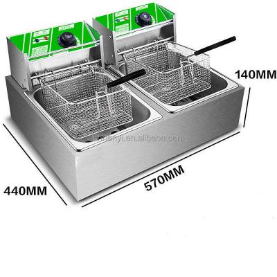 China Frying China Table Top French Fries Fries Fryer Chicken Frying Equipment Gas Deep Fryer for sale