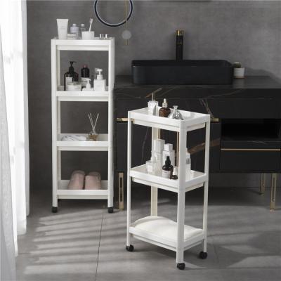 China Modern Storage Trolley Cart for Kitchen Storage Kids Room Toy Organizer Shelf Bath Bottle Holder for Bathroom for sale