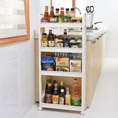 China Wholesale Multi-Layer Bedside Storage Plastic Rack Shelf Organizer Kitchen Plastic Corner Brackets Viable for sale