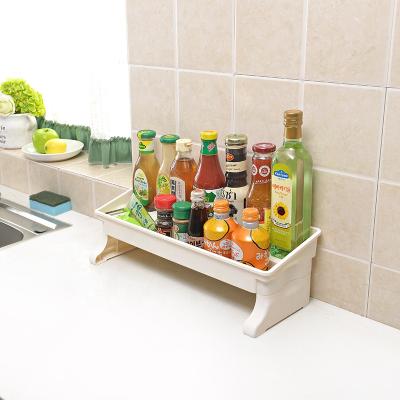 China Plastic Storage Rack 2 Tier 3 Tier Desktop Mini Storage Kitchen Storage Removable Kitchen Storage Shelf Modern for sale