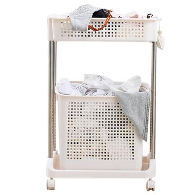 China Handles 2 Tiers Laundry Hamper 2020 New Tomuhom High Quality Laundry Hamper for sale