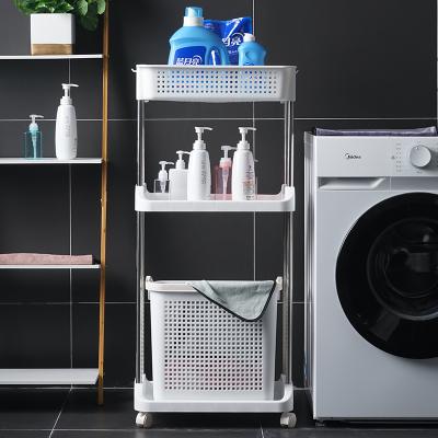 China Handles 2020 New Taizhou Laundry Storage Basket With Single Handle Bathroom Laundry Basket Trolley On Wheel Removable Laundry Basket for sale