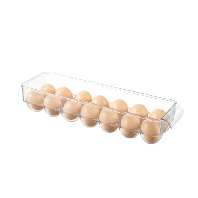 China Eco-Friendly Plastic Freshness Keeping Drawer Containers Food Chicken Egg Holder Tray Cover Fridge Organizer Container Set Eggs Storage Box for sale