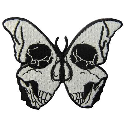 China Handmade Free Sample Embroidered Fabric Patch Custom Iron On 3D Patch Embroidery Design Butterfly for sale