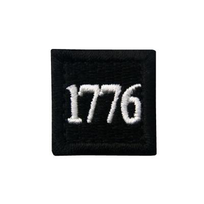 China Washable Custom Badge Embroidery Patch Hook And Loop Patch Applique For Apparel 1775 for sale