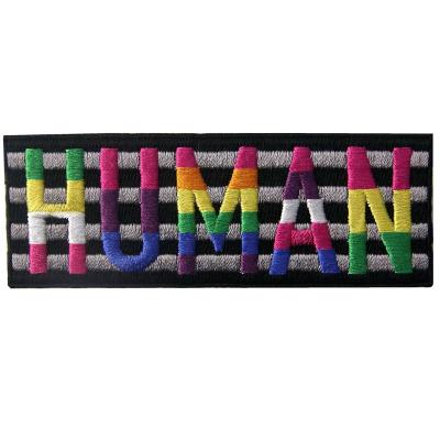 China Handmade LGBT Retro Human Love Badge Iron On Patch Sew On Transfer Embroidered High Quality for sale