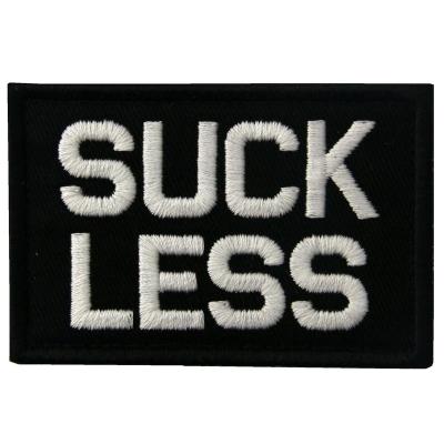 China Handmade Glow In The Dark Suck Less Tactical Patch Hook And Loop Sew On Badge for sale