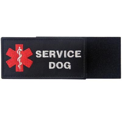 China Embird Handmade Custom Patches Embroidery Iron Sew On On Patch Hook Loop Patch For Service Dog for sale