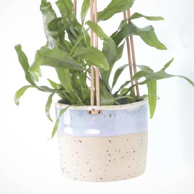 China Eco-friendly Rustic Ceramic Pots Plant Style New Arrival Outdoor Wall Hanging Flower Pot For Garden Balcony for sale