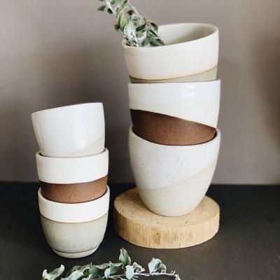 China Eco-Friendly Tone Tow Style Flower Plant Plant Pot Ceramic Nordic Eco-Friendly Mini Desktop Planters Decorations For Living Room for sale