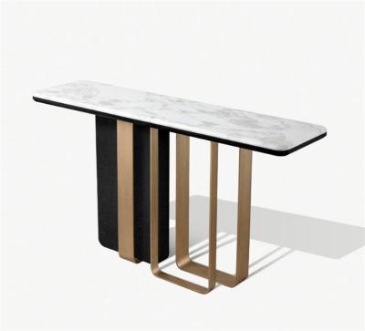 China Steady Modern style stainless steel  marble console design side table corner table living room furniture for sale