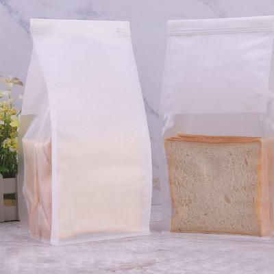 China Recycled Reusable Materials Kraft Paper Window Bread Toast Bag Eco Friendly for sale