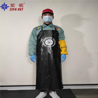 China Durable Recycled Waterproof OEM Customized Logo Plastic PVC Apron For Food Factory Kicthen for sale