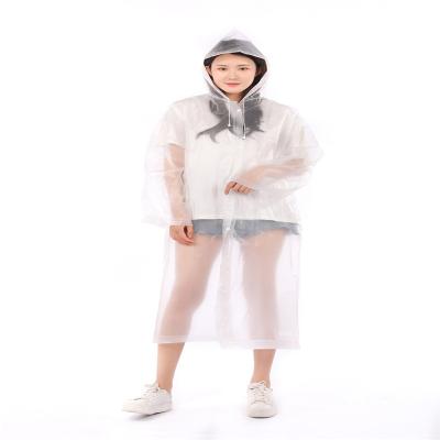 China Bachelor Waterproof Clothing EVA Raincoat Scenic Tourist Mountaineering Increasing Raincoat Outdoor Thick Transparent Men and Women Adults for sale