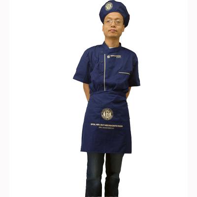 China Good Chef Jackets Soft Customized Twill Chef Clothing Chef Uniforms For Restaurant And Bar Polyester/Cotton For Unisex Blue, White for sale