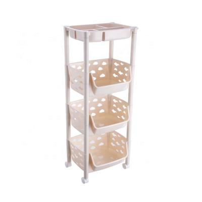 China Sustainable Multi-Function Multi-Layer Vegetable Plastic Rack Kitchen Storage Rack for sale