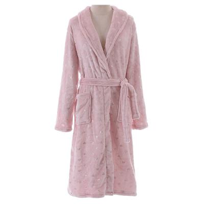 China Fashion Home Textile China 100%Polyester Flannel Bathrobe Wholesale High Quality Spa for sale