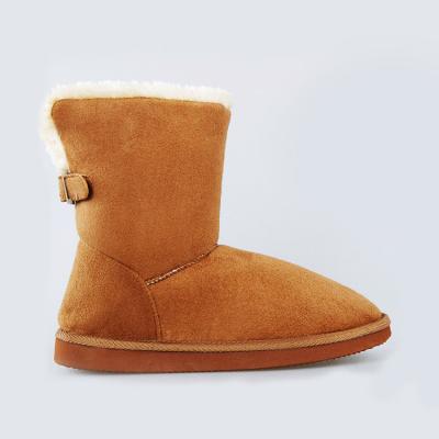 China 2022 Warm Sheepskin Fur Snow Boots Nudity Color Indoor Warm Snow Boots Winter Snow Boots for sale