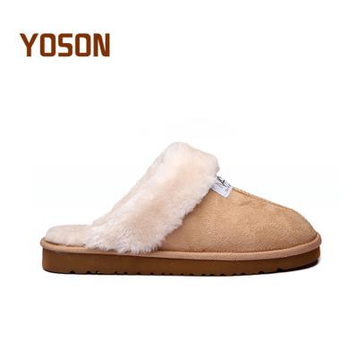 China Wholesale Cheap Anti-slippery Wholesale Micro Rubber Single Warm Fur Indoor Winter Indoor Winter Slippers Suede Slippers For Women for sale