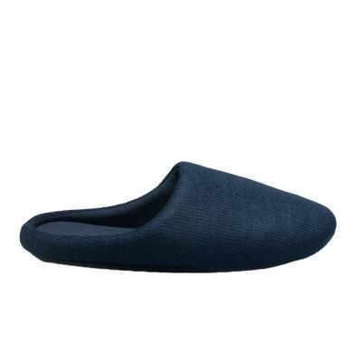 China HC-1044 Memory Foam Anti-Slippery Comfort Knitted Cotton Non-Slip Toe Closed Clog Indoor Outdoor Home Men's Slippers for sale