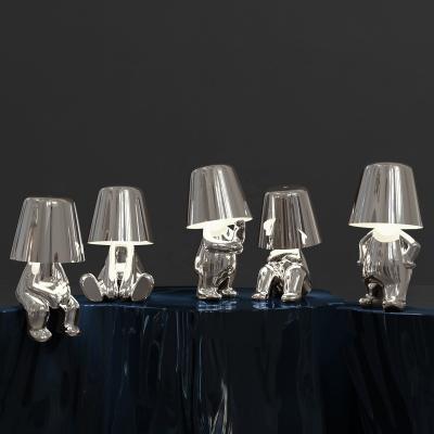 China Newly-designed Little Golden Man Table Lamp Decorative Ornament Little Night light for sale