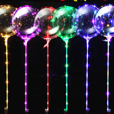 China Festival Decoration 20 inch round Bobo ball luminous balloon portable flash led for sale