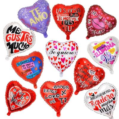 China Festival Decoration 18 inch heart-shaped aluminum film balloon for sale