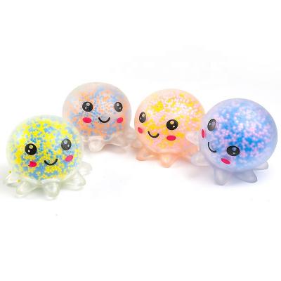 China Funny Educational Toy New design octopus squeeze toy with light for sale