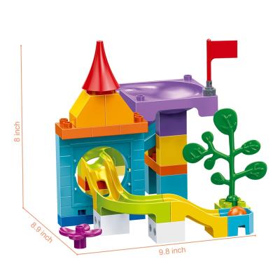 China BanBao B9091 Learner Puzzle Kids Learn Early Education Puzzle Castle Plastic Marble Run Toy for sale