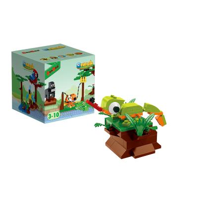 China Building Toy B6669-4 BanBao Lizard Special Series Toys Rainforest Building Blocks Toys Animal Bricks Toys For Gifts For Children for sale