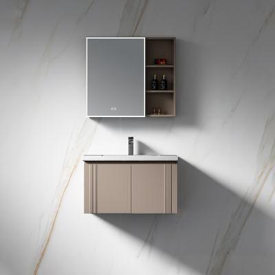 China Modern Combination Hotel One Basin Multifunctional Bathroom Furniture Stainless Steel Bathroom Cabinet for sale