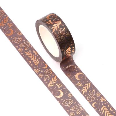 China Manzawa Foil Jewelry Gray Washi Tape Waterproof Pattern 15mm x 10m CMYK for sale