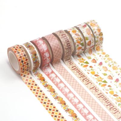 China Manzawa Waterproof Wholesale Printed Custom CMYK Bullet Journal DIY Decoration Washi Tape for sale