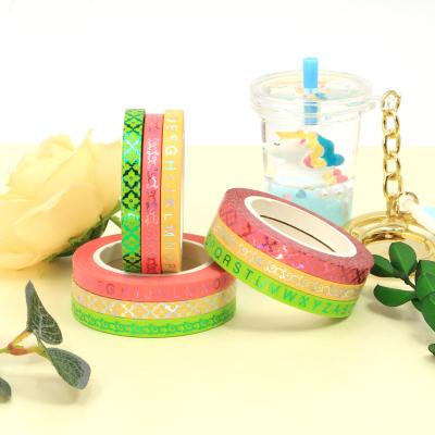 China Waterproof Aluminum Washi Tape Skinny Gold Foil Masking Washi Tape for sale