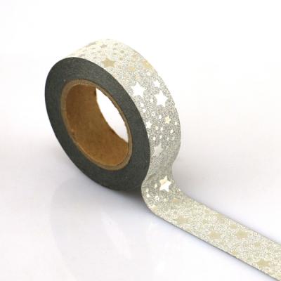 China Waterproof Manzawa Star Shining Decorative Washi Tape Glitters for sale