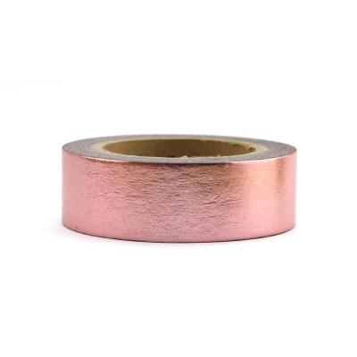 China Manzawa waterproof solid rose gold foil washi tape 15mm x 10m for planner for sale