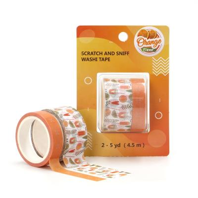 China Orange Flavor Waterproof Perfume Sniffed and Sniffing Washi Paper Tape for sale