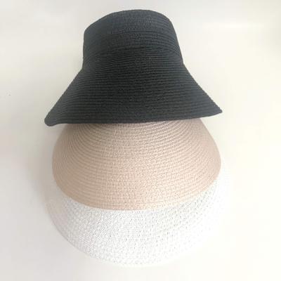 China Custom Wholesale Picture Fashion Summer Straw Hat Straw Hat Sun Beach Paper Sun Visor Hat for sale