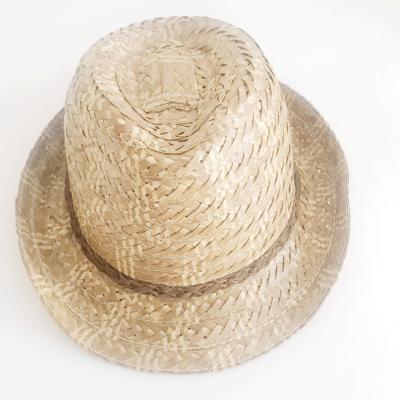 China Wholesale Picture Summer Kwai Leaf Custom Natural Straw Fedora Hats Braid for sale