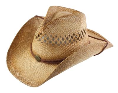 China Wholesale Picture Summer Raffia Straw Cowboy Hats With Decoration And Shaped Brim for sale