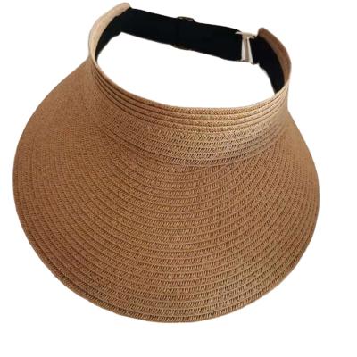 China Picture Fashion Lady Beach Sun Hat Roll Up Straw Sun Visor Hat Summer Sunshade Sunshade Paper Hat for sale