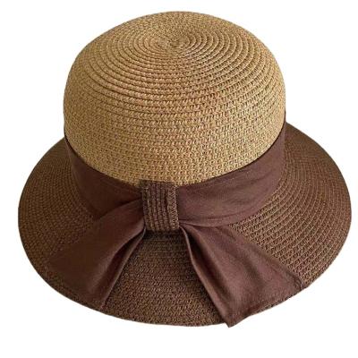 China Color Picture Fashion Quality Foldable Straw Hat Bowkont Summer Beach Braided Hat for sale