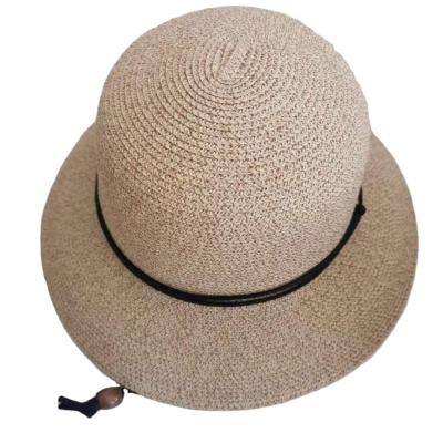 China Hot Selling Picture Summer Paper Braid Bucket Hat Women Striped Band Fashion Men's Striped Hat for sale