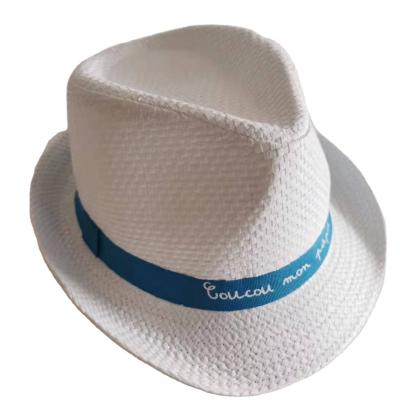 China Image Wholesale Handcrafted Fedora Hats Panama Hats Trilby Paper Hats for sale