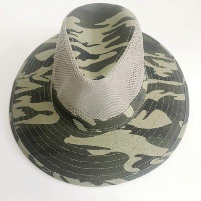 China Picture Summer Outdoor Activities Jungle Fisherman Hat Leaf Camouflage Hood Lifeguard Hat Sunshade Hat for sale